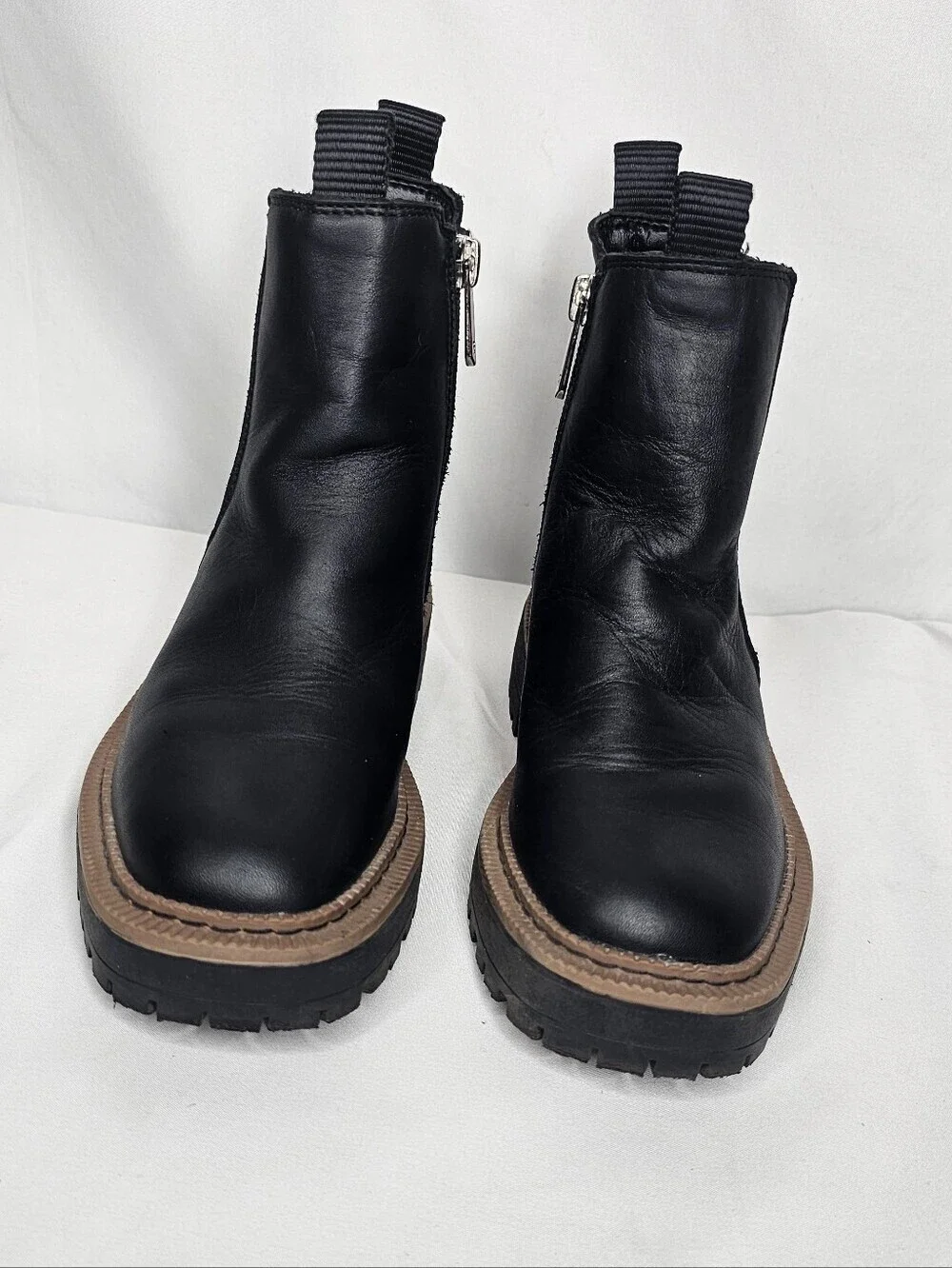 Sam Edelman Laguna Black‎ Leather Chelsea Boots Youth Girls Size 13